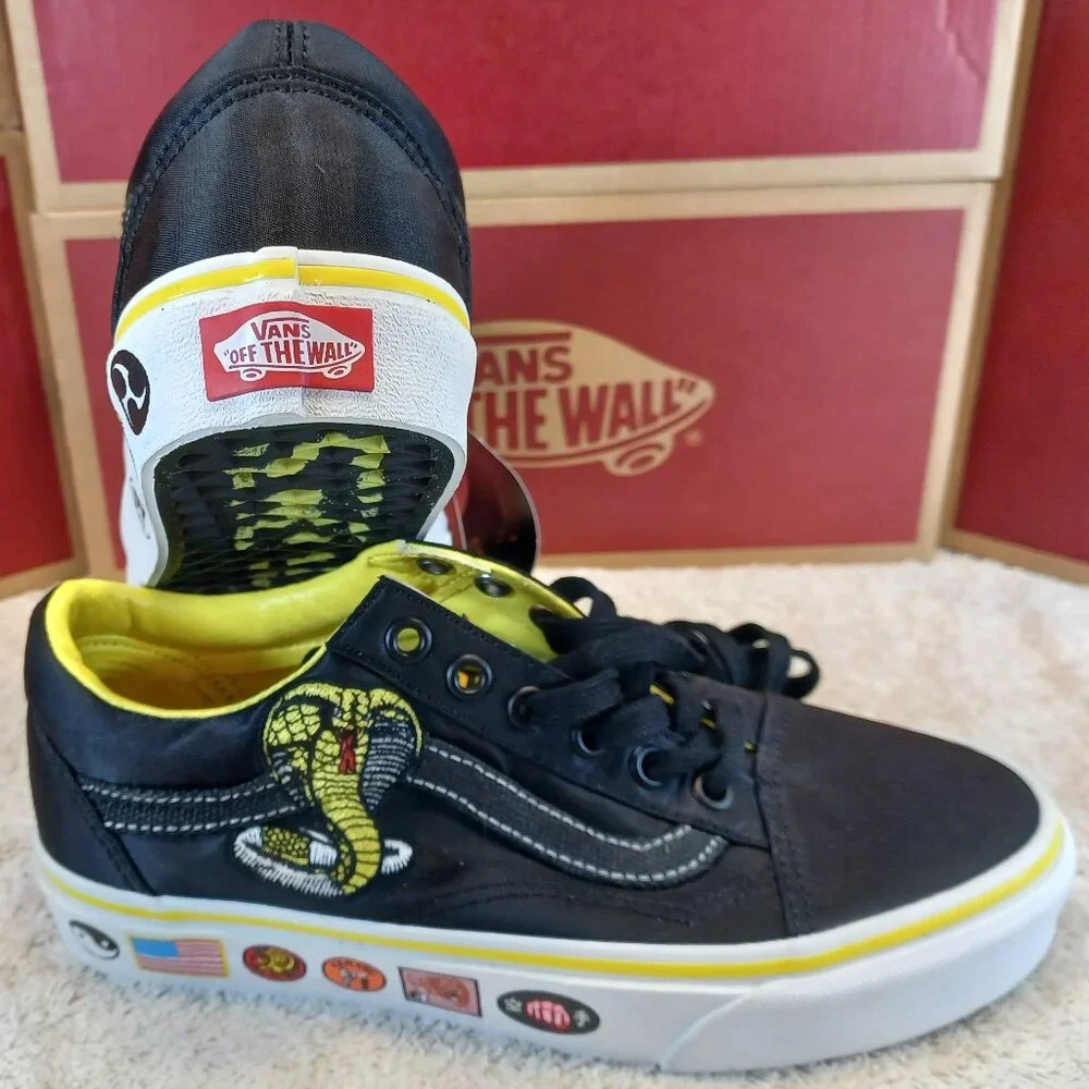 Vans X Men's 4.5/Women's 6 Old Skool Cobra Kai Dojo Black/Yellow VN0A3WKT05N